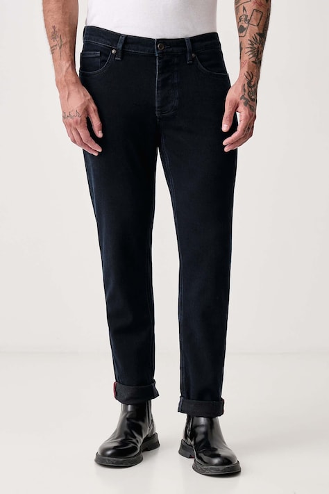 Mos Mosh Jeansy regular męskie Andrew granatowe 510830