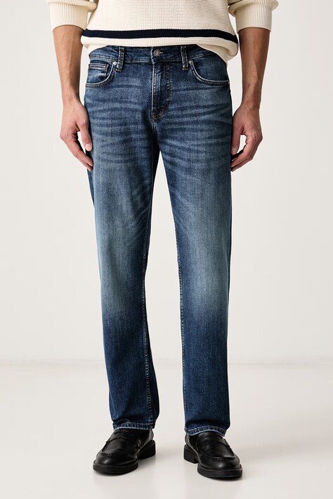 Guess Jeansy slim fit męskie ANGELS niebieskie M6YAN2 D1476