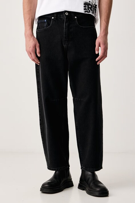 Karl Lagerfeld Jeans Barrel traperice za muškarce crne B4M10005