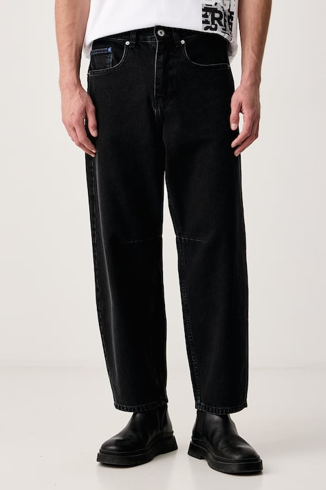 Karl Lagerfeld Jeans Barrel traperice za muškarce crne B4M10005