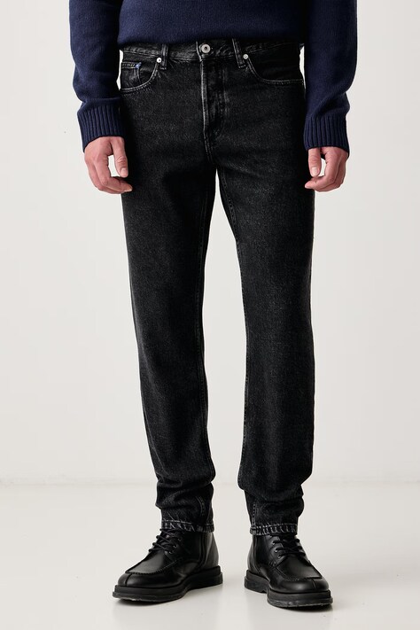 Karl Lagerfeld Jeans Tapered traperice za muškarce crne B4M10004