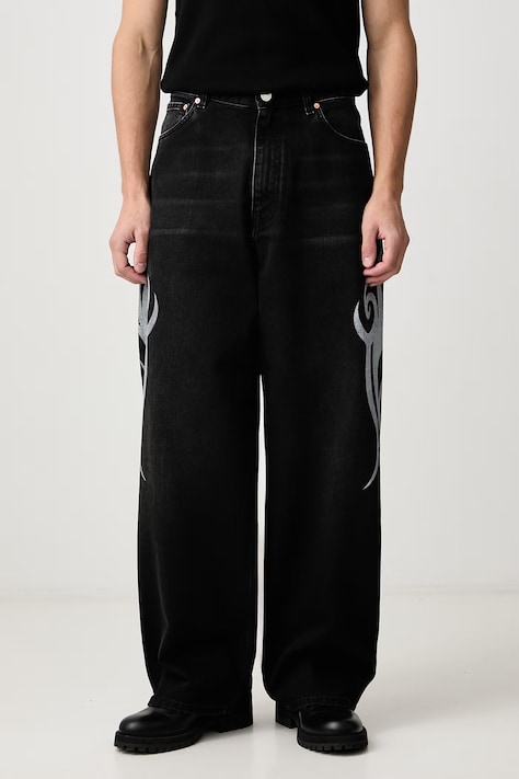 Vetements Graffiti Tribal джинси relaxed fit чоловічі чорні MH27DJ090B