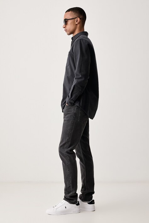 HUGO Blue Slim kavbojke moške Ash sive 50572790