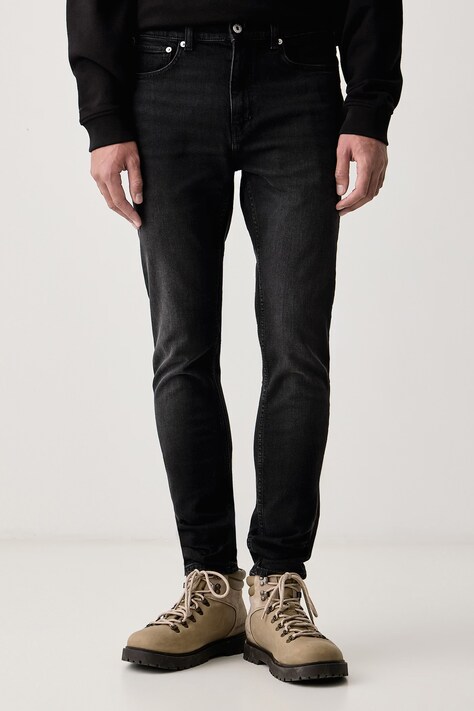 HUGO Blue Jeansy slim fit męskie Zane czarne 50572478