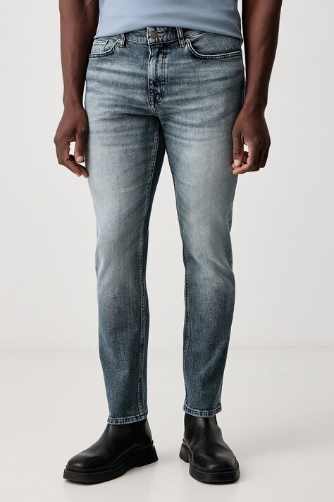 BOSS Orange Jeansy slim fit męskie DELAWARE BO niebieskie 50570865