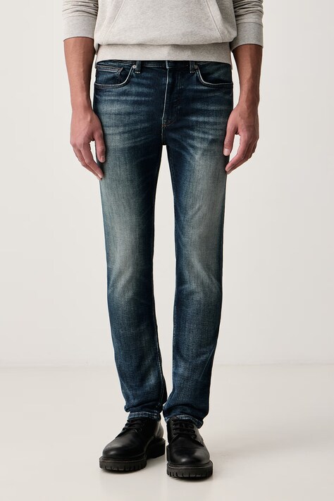BOSS Orange Jeansy slim fit męskie DELAWARE BO granatowe 50569162