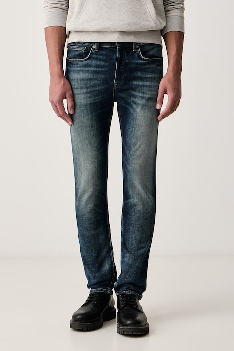 BOSS Orange Jeansy slim fit męskie DELAWARE BO granatowe 50569162
