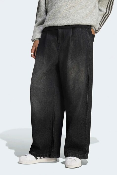 adidas Originals Jeansy wide leg męskie czarne IB6955
