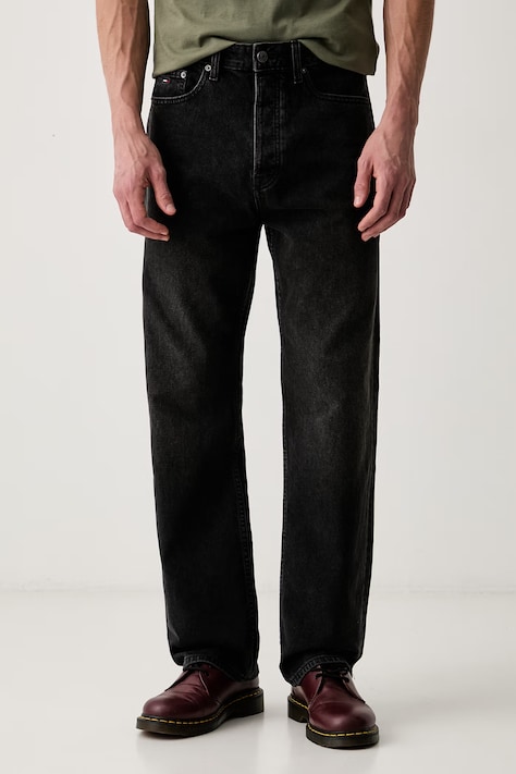 Tommy Jeans straight kavbojke moške črne DM0DM23464