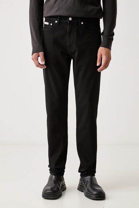 Calvin Klein Jeans tapered traperice za muškarce crne LV04RH907G