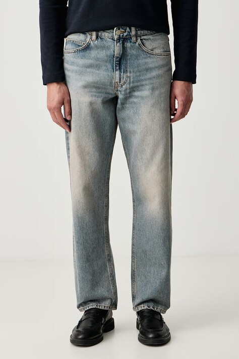 Sisley Jeansy relaxed fit męskie niebieskie 4MBCSE035