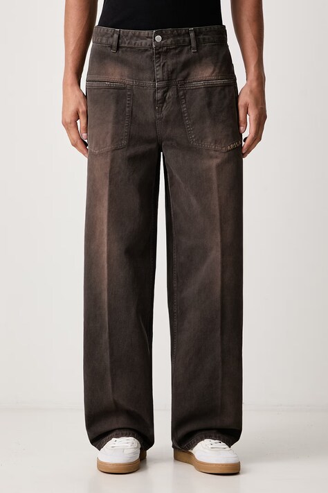Axel Arigato Invert jeansy relaxed fit męskie brązowe A3778005