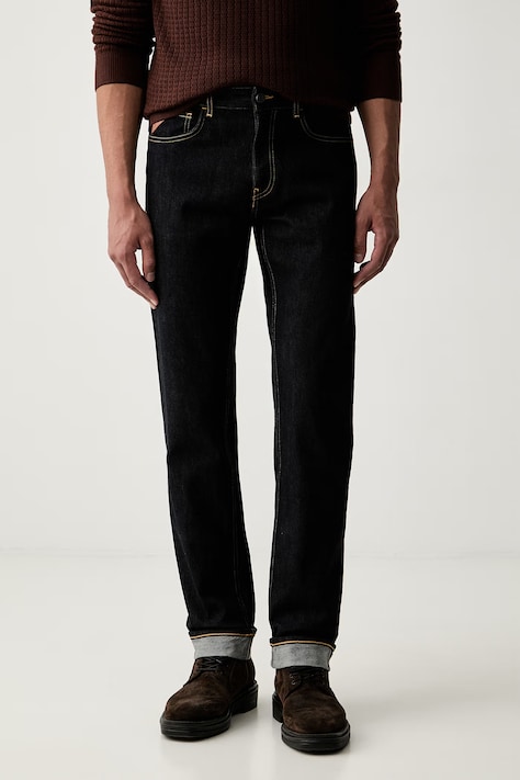 Trussardi jeansy straight męskie granatowe P417H004907N