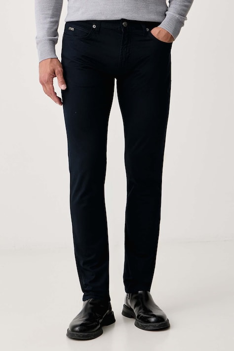 Emporio Armani Spodnie męskie bawełniane z elastanem granatowe regular waist EM000062 AF22611