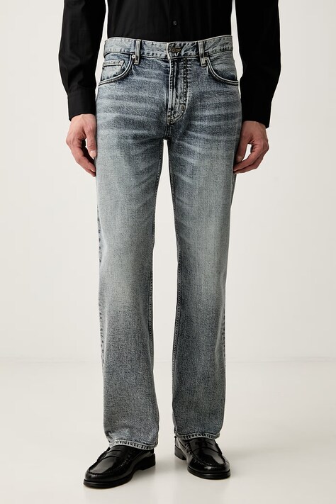Emporio Armani jeansy straight męskie niebieskie EM000763 AF27777