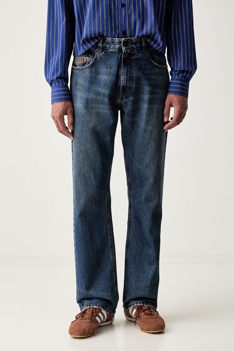 MSGM jeansy straight męskie niebieskie 4140MP231L.267593