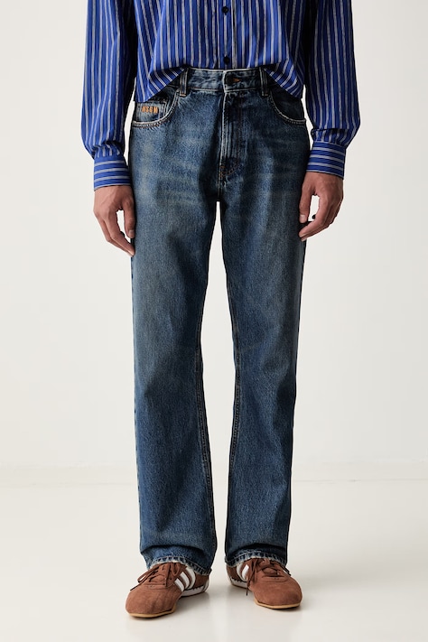 MSGM jeansy straight męskie niebieskie 4140MP231L.267593