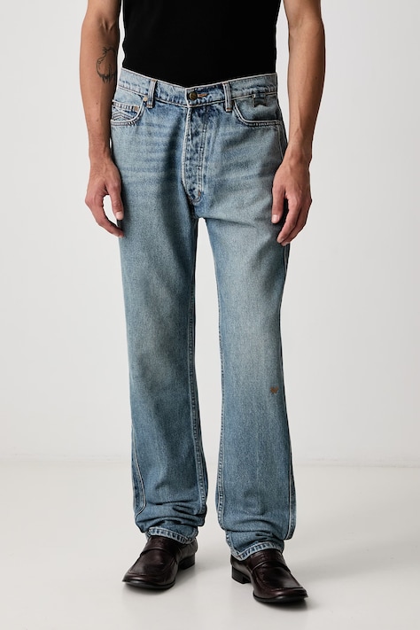 RHUDE Jeansy straight męskie niebieskie RHPF26DP01012