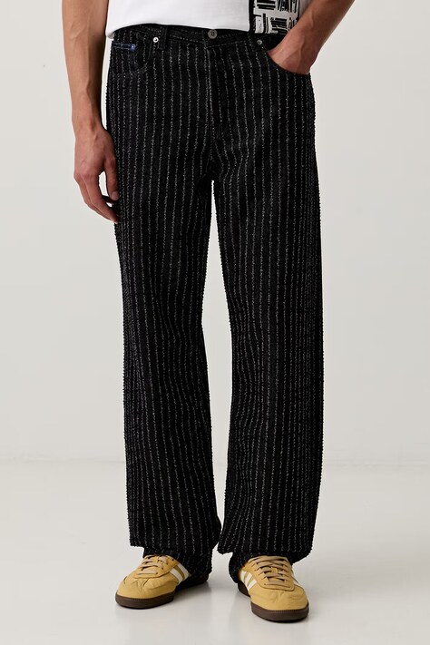 Karl Lagerfeld Jeans jeansy relaxed fit męskie czarne B3M10056