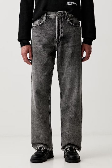 Karl Lagerfeld Jeans jeansy relaxed fit męskie szare B3M10006