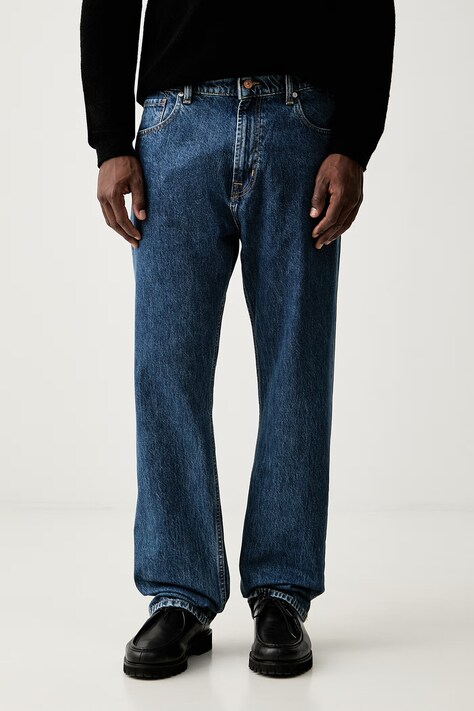 7 FOR ALL MANKIND jeansy straight męskie niebieskie 7TD80066