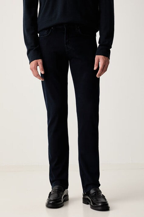 7 FOR ALL MANKIND jeansy slim fit męskie granatowe 7T033B78