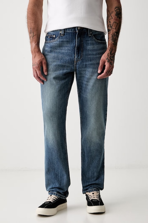 Tommy Jeans jeansy straight męskie niebieskie DM0DM23358
