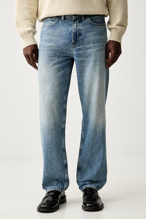 BOSS Orange jeansy relaxed fit męskie KEYES niebieskie 50566106