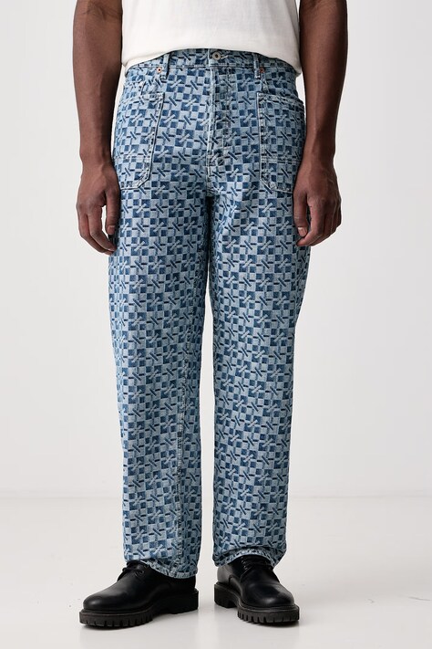 Kenzo Jeansy męskie niebieskie FG65DP4277J4
