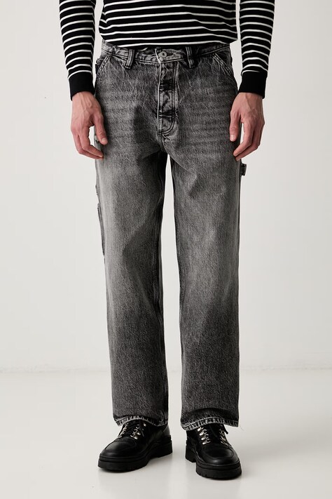 HUGO Blue straight traperice za muškarce Carpenter/1 sive 50563335