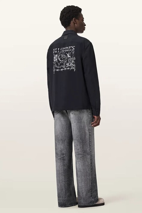 AllSaints джинси wide leg чоловічі LENNY — AW26-SJMZZY, сірий — фото 5