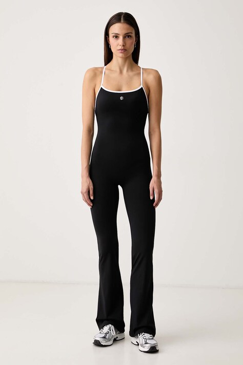 Le Privé Kombinezon damski VARSITY JUMPSUIT czarny LP00707