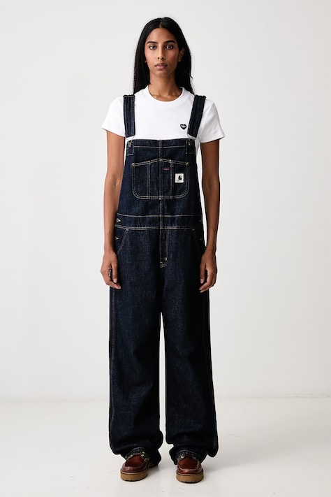 Carhartt WIP Bib Overall Straight ogrodniczki damskie granatowe I036597