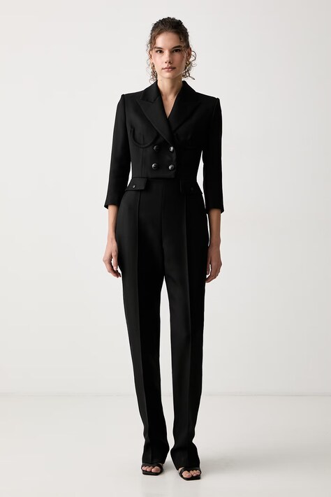 Elisabetta Franchi Костюм-комбинезон для женщин с шерстью чёрный TU06766E2