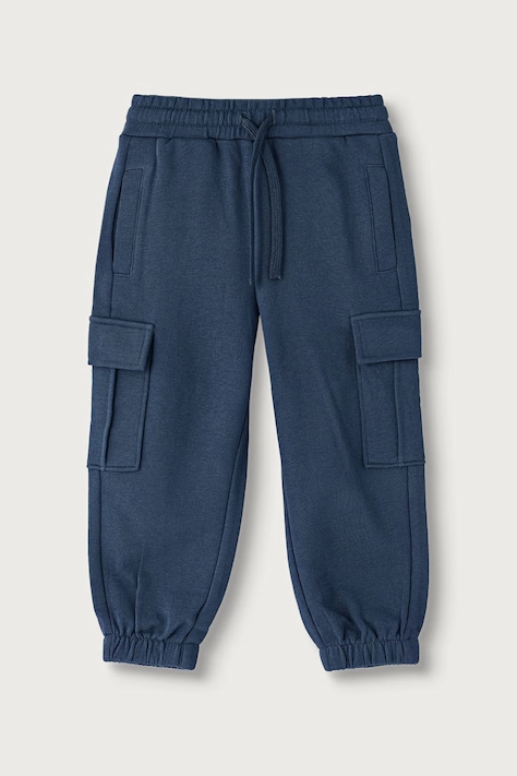 United Colors of Benetton Teplákové nohavice detské bavlnené tmavomodré regular waist 3J70GF05M