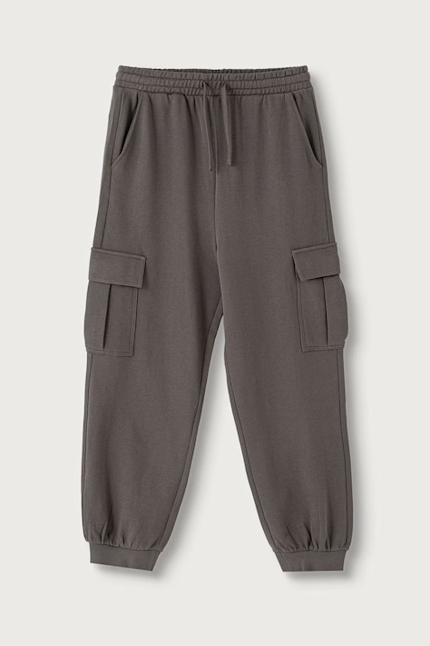 United Colors of Benetton Pantaloni de trening pentru copii din bumbac gri regular waist 3J68CF079