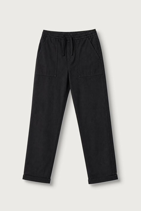 United Colors of Benetton Spodnie dziecięce z bawełną czarne regular waist 47K0CF03T