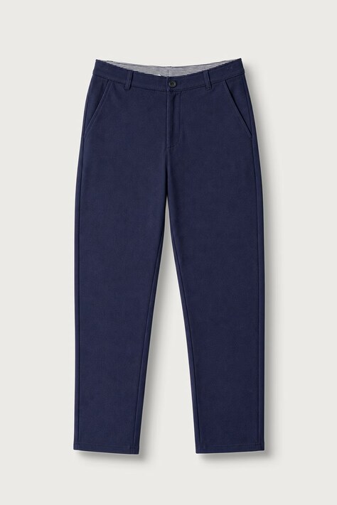 United Colors of Benetton Spodnie dziecięce z bawełną granatowe regular waist 3F1YCF05A