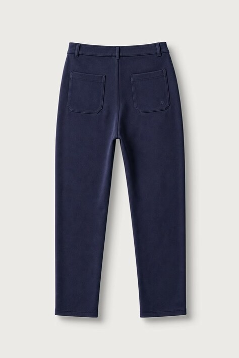 United Colors of Benetton Spodnie dziecięce z bawełną granatowe regular waist 3F1YCF05A