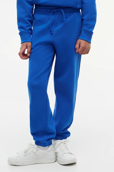 Tommy Hilfiger spodnie dresowe dziecięce bawełniane niebieskie regular waist KS0KS00771