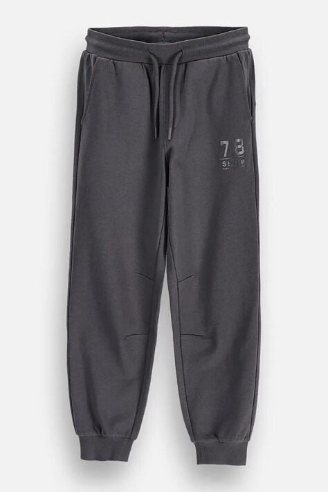 Coccodrillo Spodnie dresowe dziecięce z bawełną szare regular waist EVERYDAY BOY A