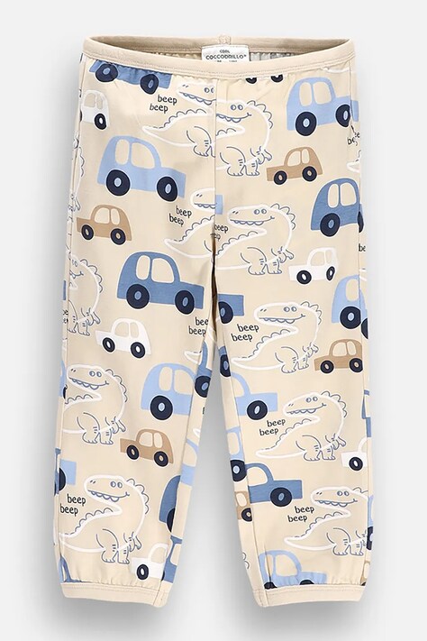 Coccodrillo Kalhoty dětské béžové regular waist MAMA BOY NEWBORN