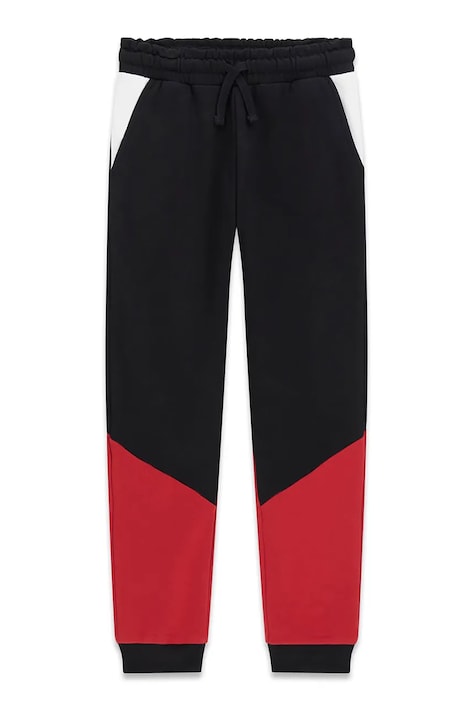 Guess Spodnie dresowe dziecięce bawełniane czarne regular waist L6BB05 K6072