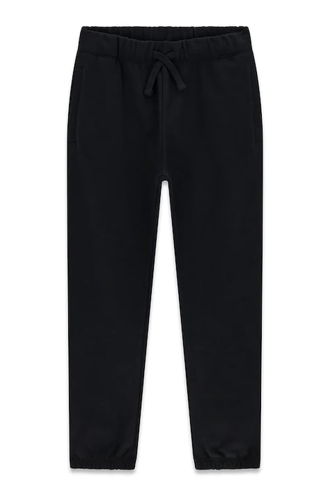 Guess Spodnie dresowe dziecięce bawełniane czarne regular waist L6BB04 K6069