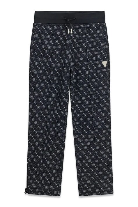 Guess Spodnie dresowe dziecięce czarne regular waist L4YQ18 K7122