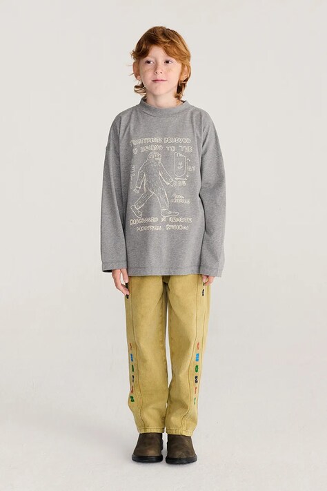 Bobo Choses τζιν relaxed fit παιδικά μπεζ B226AC072
