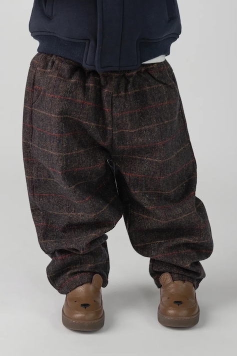Donsje slouchy nadrág gyerek gyapjúval Elias Trousers barna normál derék 4124000