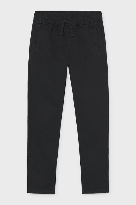 Mayoral Jogger kalhoty dětské bavlněné soft jogger černé regular waist 7507