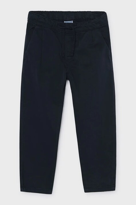 Mayoral Spodnie chinos dziecięce bawełniane z elastanem chinosy jogger niebieskie regular waist 4512