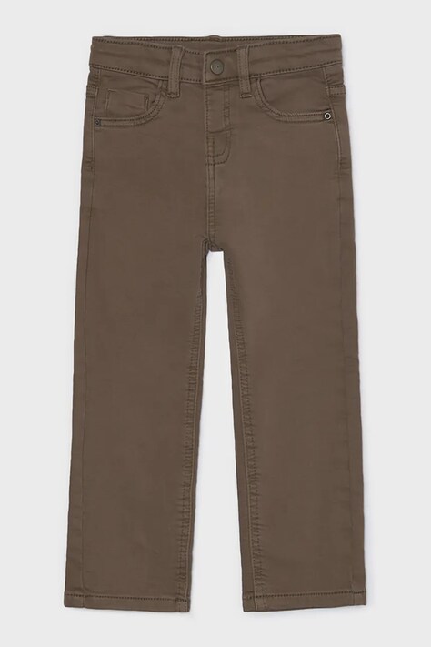 Mayoral стандартен панталон за деца с памук soft regular fit кафяв 4504